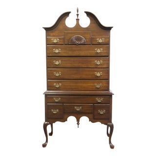 Pennsylvania House Solid Cherry Traditional Style 42" Pediment Highboy Chest For Sale