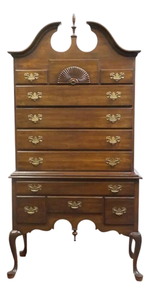 Pennsylvania House Solid Cherry Traditional Style 42" Pediment Highboy Chest