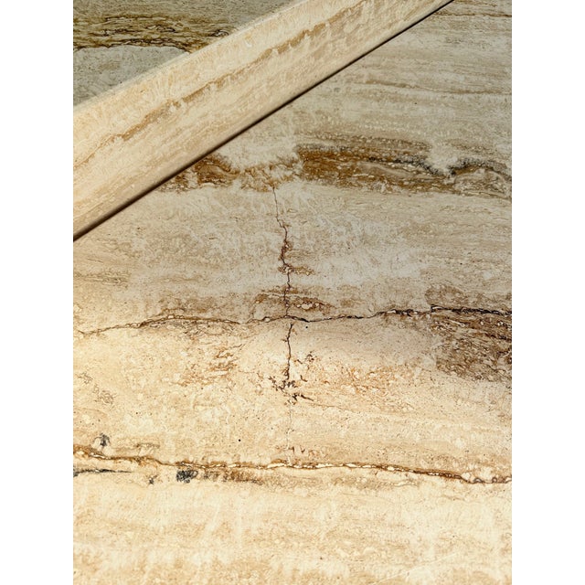 Vintage Italian Travertine Low Triangular Nesting Coffee Tables, 1970s, Set of 2 For Sale - Image 13 of 15