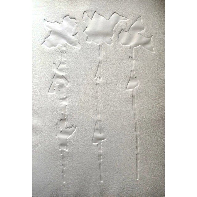 Étienne Hajdu, Flowers 3, 1970, Hand Signed Relief Engraving For Sale