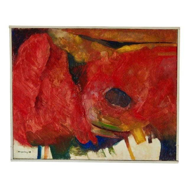 Borgenhög, Abstract Composition, 1968, Oil on Canvas, Framed For Sale