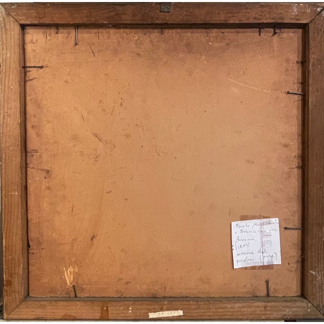 Paolo Malatesta and Francesca Da Rimini, M. Pobbiati, 19th Century, Oil on Panel, in Very Good conditions. Designed before...