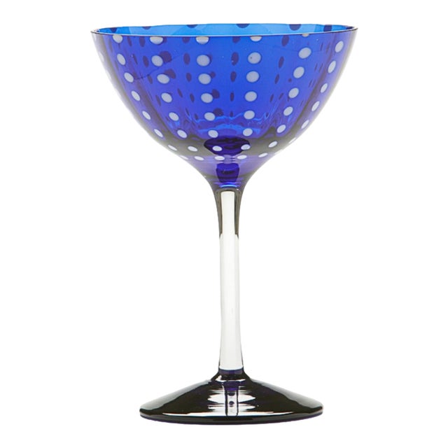 Zafferano Perle Cocktail Goblet (Set of 2) - Blue For Sale
