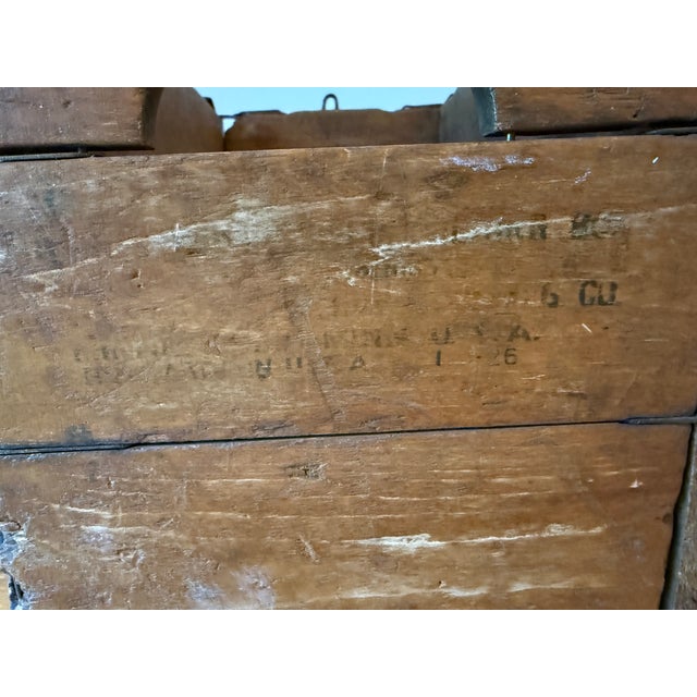 1920s Antique Hubbard's Wood Wire Sewn Folding / Collapsible Crate For Sale - Image 5 of 13