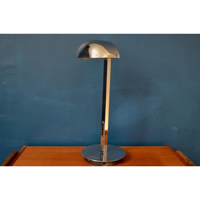 Chromed Metal Architect Table Lamp, 1960s For Sale - Image 10 of 14