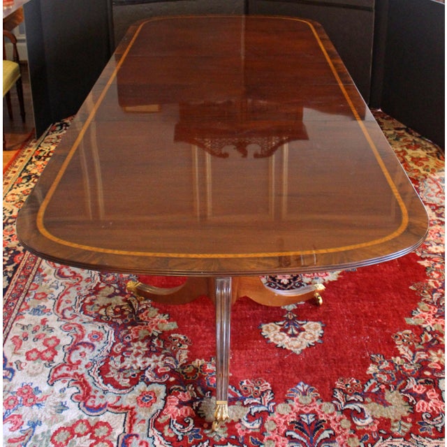 Mid-Century Modern C. 1970s Hand-Crafted Double Pedestal Dining Table by Scholte Company For Sale - Image 3 of 9