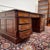 English Partner Desk with Burgundy Leather Top For Sale - Image 13 of 18