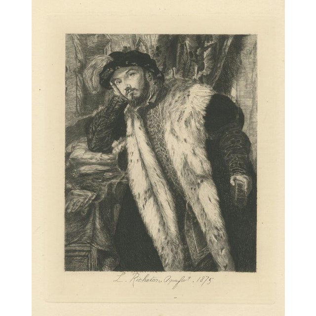Léon Richeton, Count Fortunato Martinengo, 1875, Etching For Sale - Image 9 of 9