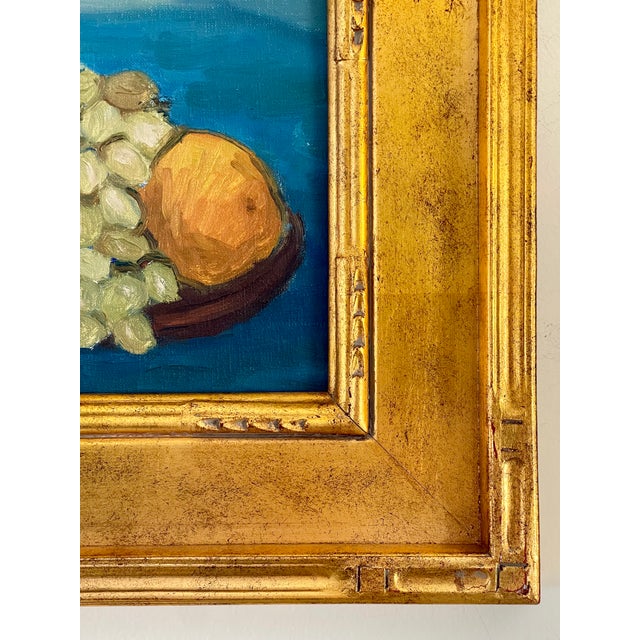 1950s Mid-Century Danish Oil on Board Still Life of Colorful Fruit, 1950’s For Sale - Image 5 of 11