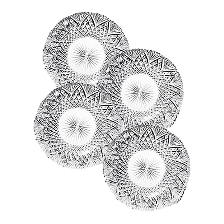 Cut Crystal American Brilliant Sawtooth Fan & Diamond Glass Dishes ...