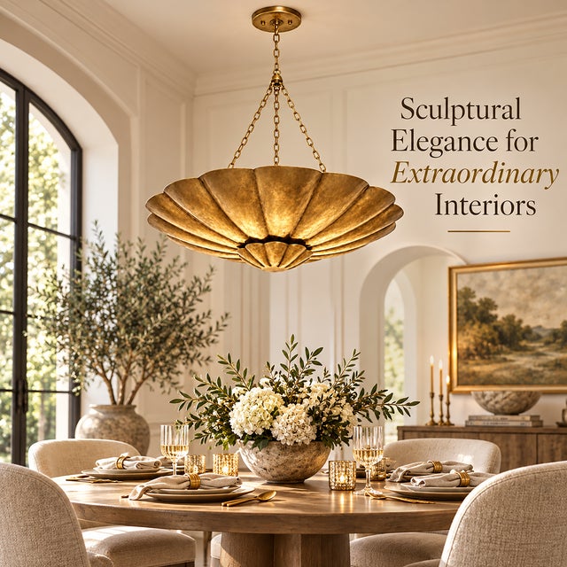 Metal Flower Bowl Chandelier, Antique Brass Finish, Handmade Ceiling Light For Sale - Image 7 of 15
