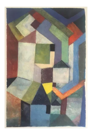 Paul Klee Vintage 1969 Abstract Modernist Lithograph Print " Pios Northern Landscape " 1917