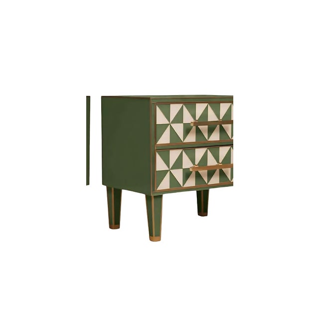Gold Italian Brass and Murano Glass Bedside Tables from Justfurnituress SRL, Set of 2 For Sale - Image 8 of 11