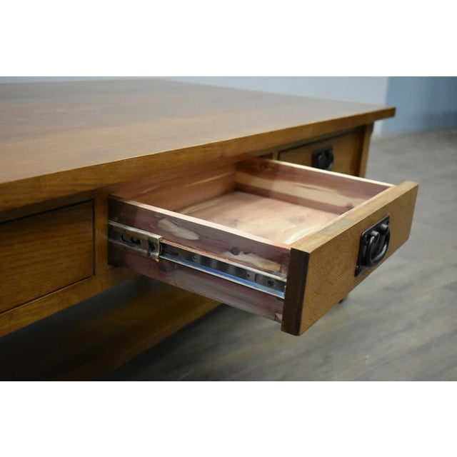Wood Crafters and Weavers Mission Crofter Style 6 Drawer Coffee Table - Michael's Cherry For Sale - Image 7 of 9
