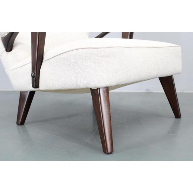 Wood Wing Chair, Czechoslovakia, 1950s For Sale - Image 7 of 14