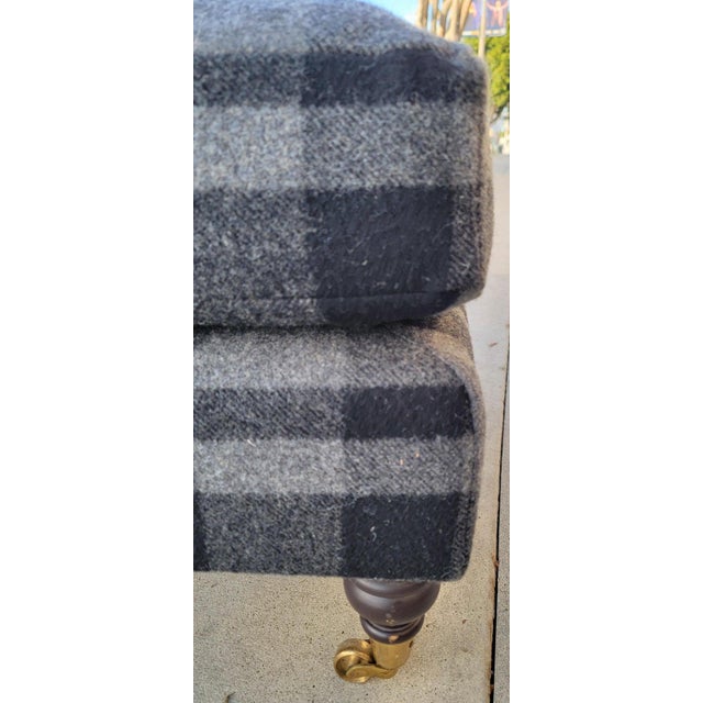 Vintage Blanket Covered Ottoman For Sale - Image 9 of 9