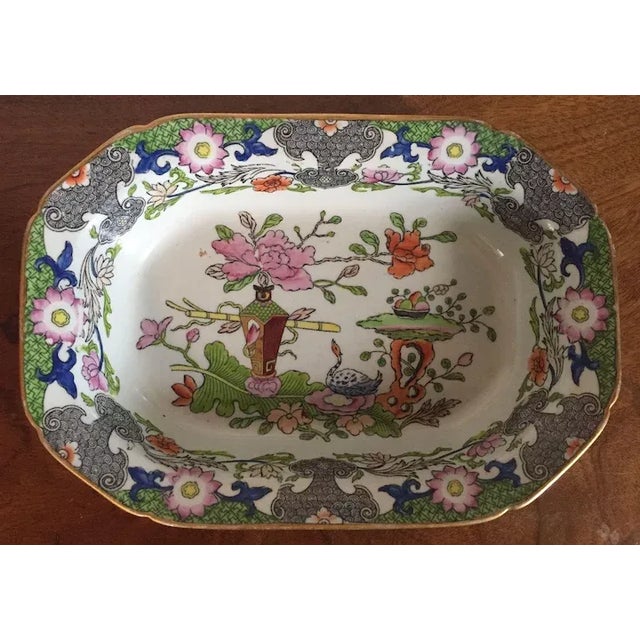1820s English Regency Mason's Ironstone Deep Serving Dish For Sale - Image 4 of 11