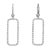 Mid 20th Century 4ct Diamond Drop Earrings 18k White Gold Large Square - 2 Pieces For Sale - Image 4 of 4