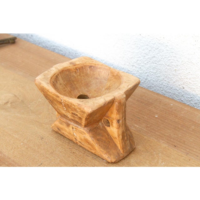 Tribal Rustic Bleached Wood Tribal Bijani For Sale - Image 3 of 6
