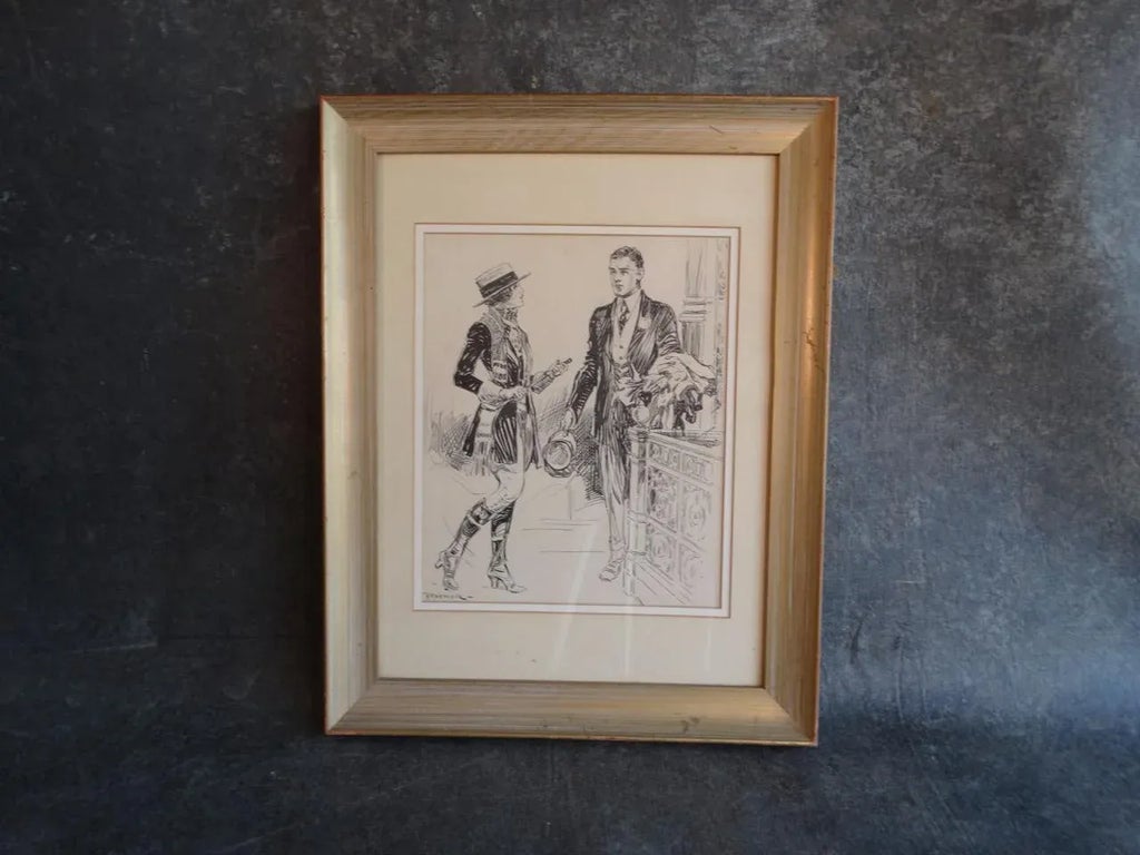 Peinture Ancienne JOSEPH L KRAEMER - Illustration Couverture De Livre ART - Originale Années 1900