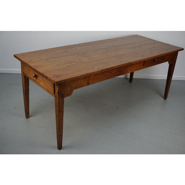 Late 19th Century French Rustic Oak Farmhouse Dining Table For Sale - Image 16 of 18