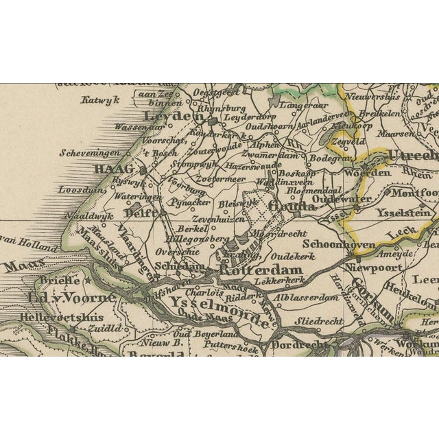 Mid 19th Century Antique Map of Netherlands, Belgium and Luxembourg by Perthes, 1857 For Sale - Image 5 of 10