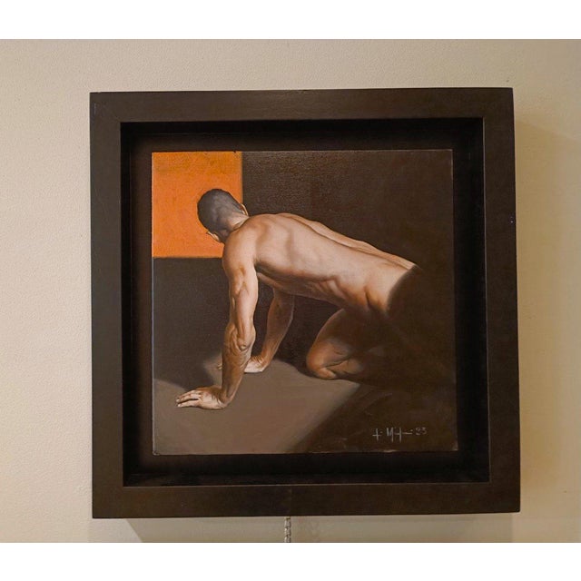 Filippo Manfroni, A Man, 21st Century, Oil on Canvas For Sale - Image 6 of 6