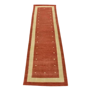 Gabbeh Runner 2’11” X 9’8” Red Wool Contemporary Hand-Knotted Rug