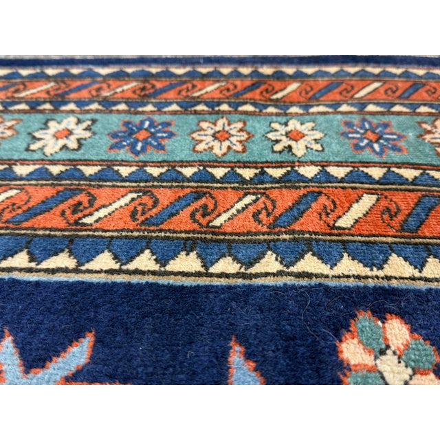 6ft 6in × 9ft 1in Persain Hand-Knotted Wool Tribal Area Rug For Sale - Image 9 of 12