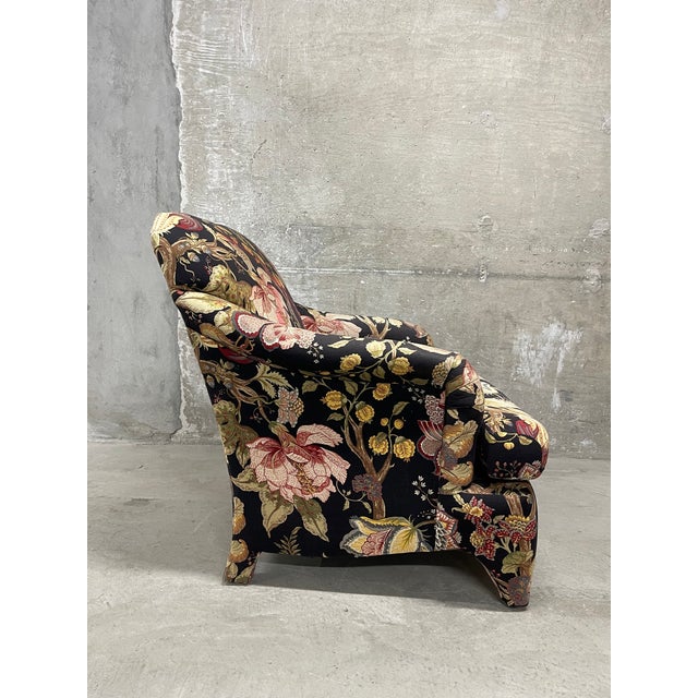 Vintage Upholstered Lounge Chair For Sale - Image 4 of 12
