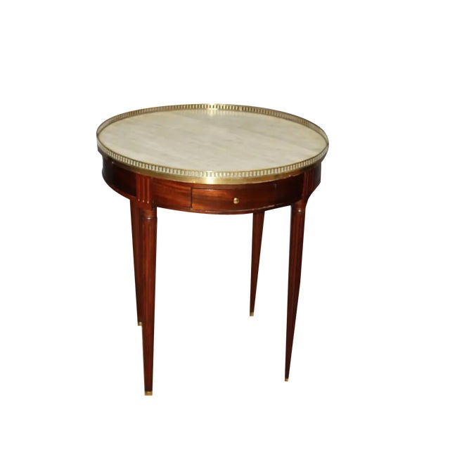 Louis XVI Table in Mahogany and Brass, 1890s For Sale