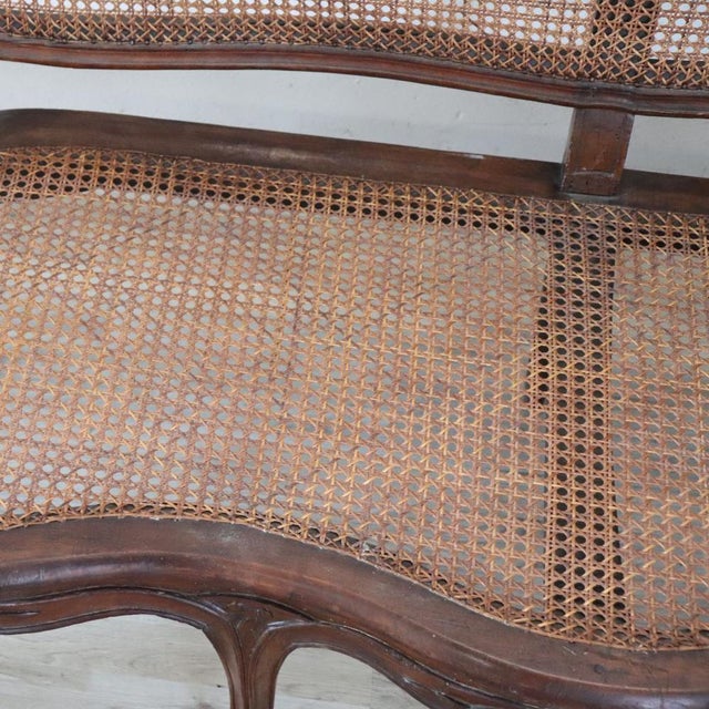 Antique Walnut Sofa in Vienna Straw, 1700s For Sale - Image 15 of 16