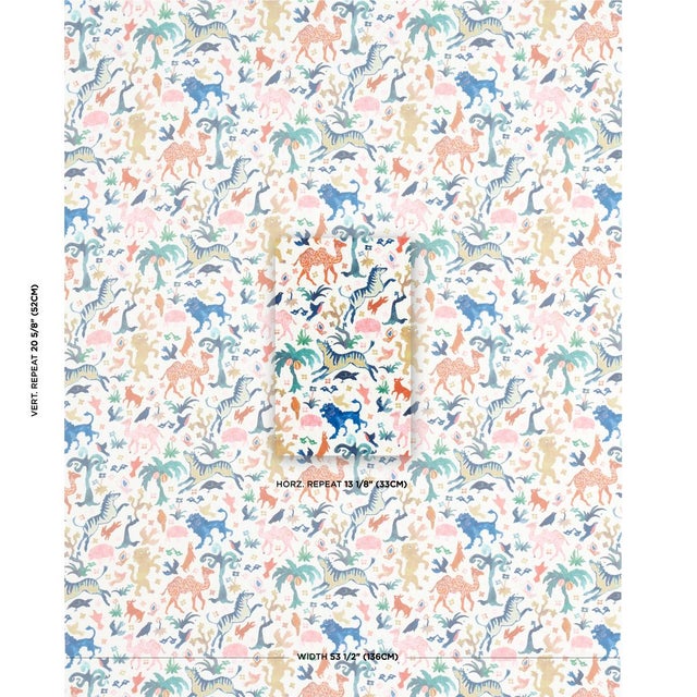 Happy Menocal's Beasts Indoor/Outdoor is animated by a carnival of exotic creatures and fanciful flora. This imaginative...