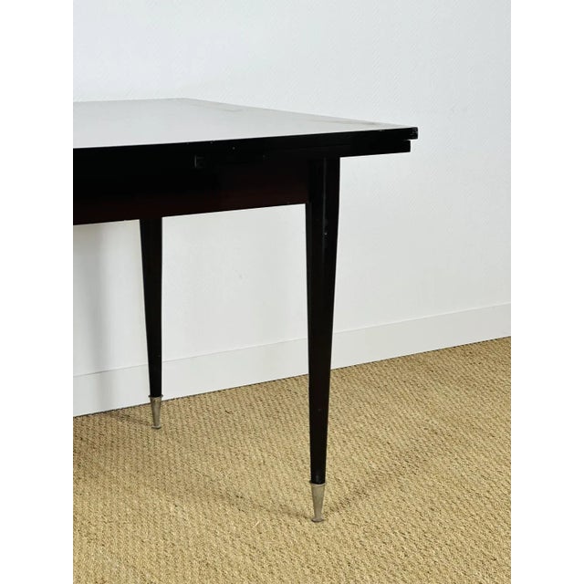 Brown French Art Deco Dining Table, 1940s For Sale - Image 8 of 9