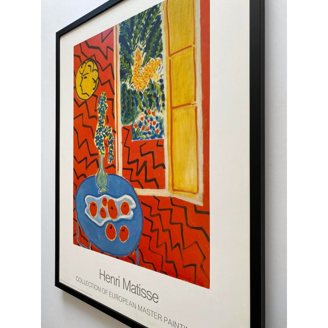 Henri Matisse Vintage 1986 Lithograph Print Framed Modernist Poster " Interieur Rouge - Nature Morte Sur Table Bleue " 1947 For Sale - Image 11 of 12