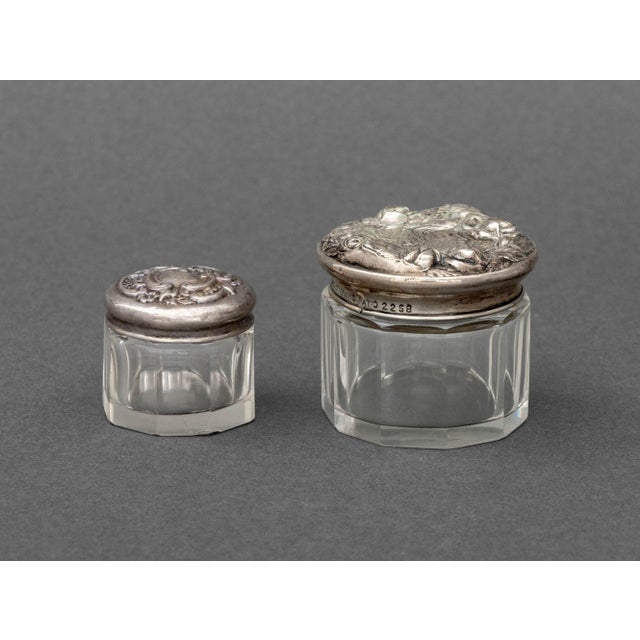 Sterling Silver & Cut Glass Vanity Accessories, 8 For Sale - Image 15 of 18