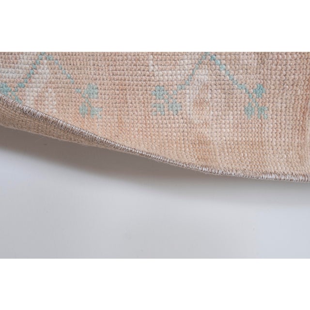 Light Pink Vintage Faded Turkish Karapinar Rug 4'7'' X 7'1'' For Sale - Image 8 of 11