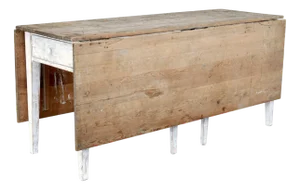 19th Century Pine Drop Leaf Kitchen Table