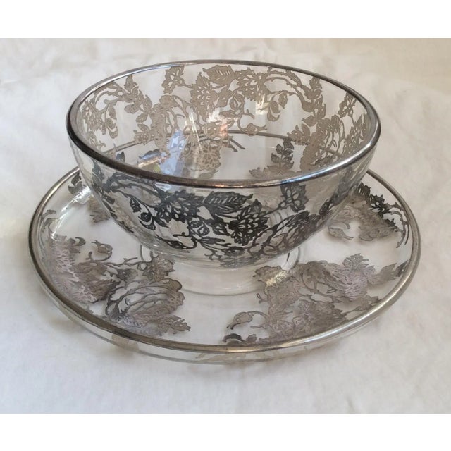 Sterling Silver Overlay Bowl and Saucer For Sale In Denver - Image 6 of 6