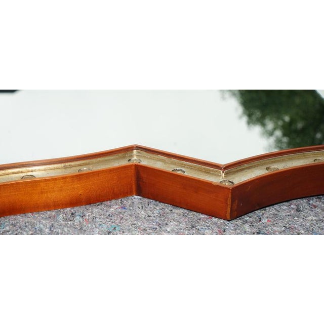 Large Cherry Wood Gold Leaf Framed Wall Mirror by Grange Paris, France For Sale - Image 6 of 13