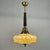 Art Deco Marbled Opaline Glass and Brass Pendant, Germany, 1930s For Sale - Image 3 of 18