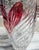 Vintage Anna Hutte Florentine lead crystal floral vase, featuring a red flash or ruby design and produced in Germany....