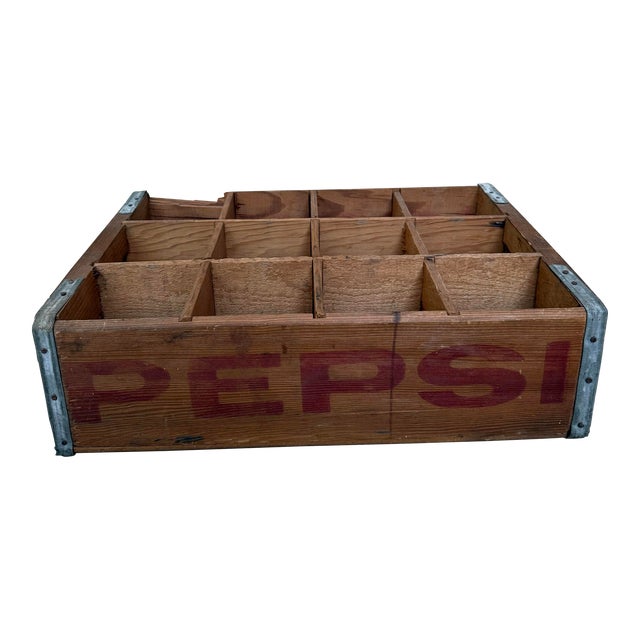 Vintage Wooden Pepsi Cola Crate From Vancouver-Longview For Sale
