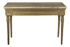 Console Table with Redone Marble Top