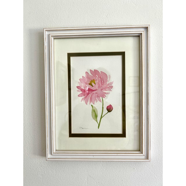 Giclee Fine Art Print Watercolor Painting “Pink and Red” For Sale - Image 4 of 5
