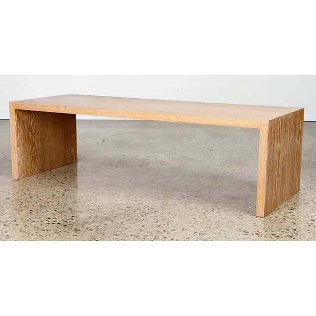 Bespoke Cerused Oak Coffee Table in the Manner of Jean Michel Frank. This table can be made to order.