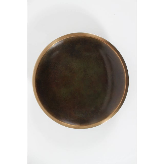 Large and Heavy Art Deco Danish Decorative Low Bowl in Bronze by Just Andersen, 1930s For Sale - Image 9 of 13