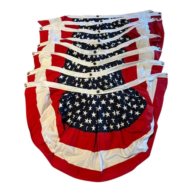 American Flag Buntings 36" X 18" For Sale