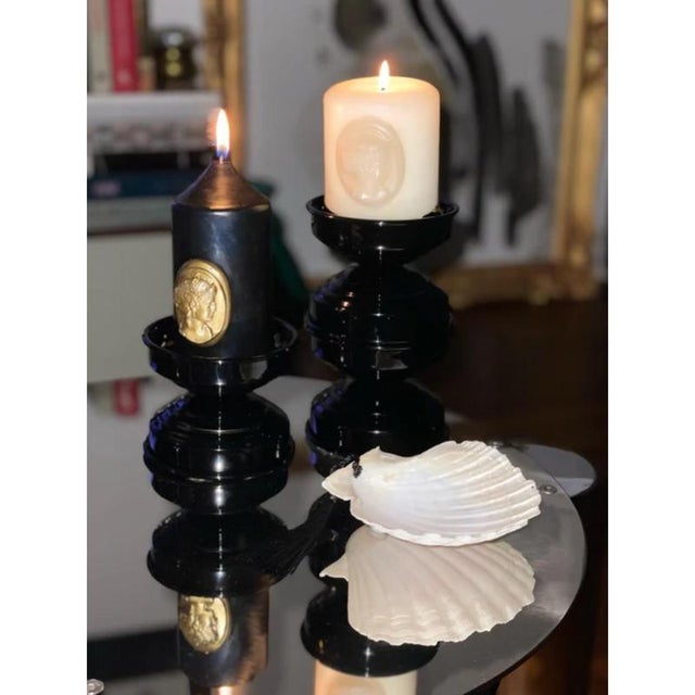 Rl 05 Mini Candleholder in Silver Plated Brushed Brass by Caspal For Sale - Image 4 of 7