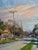 Impressionist "North on 4th" Contemporary Impressionist Neighborhood Scene Oil Painting by James P. Kerr For Sale - Image 3 of 6